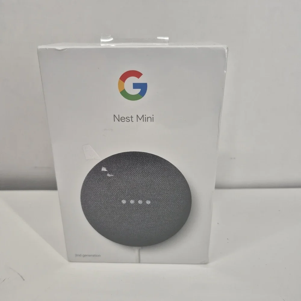 New Google Nest Mini 2nd Gen Smart Speaker Charcoal GA00781-US
